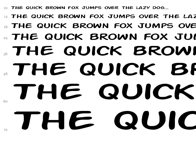 Action Man font waterfall